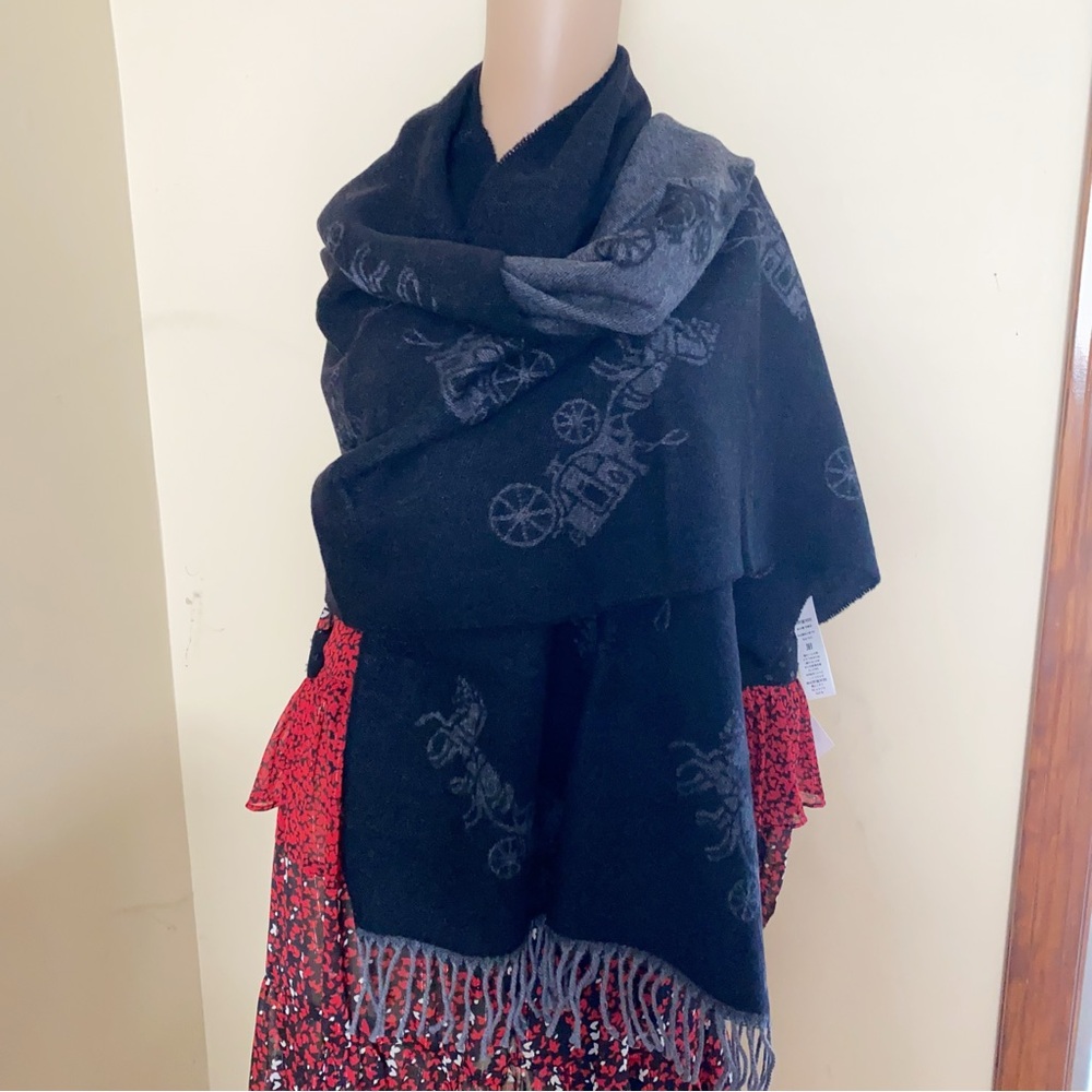 Coach Horse And Carriage Oversized Muffler/Scarf